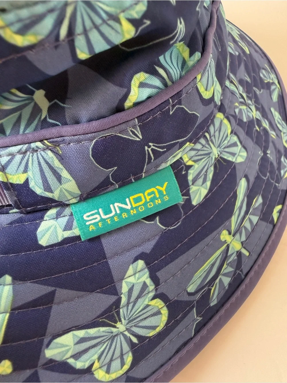 Sunday Afternoons Kids Navy/Purple/Teal Butterfly Sun Bucket Hat